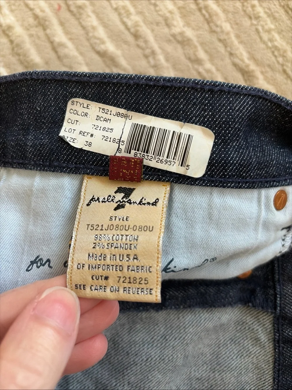 Seven For All Mankind Jeans Men's Size 38 Bootcut Medium Blue Denim Wash